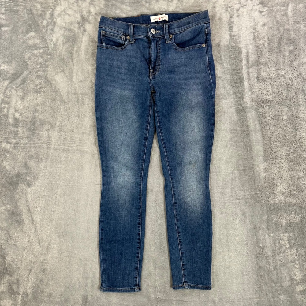 Lucky Brand Mid Rise Skinny Jeans Womens Size 2/26 Blue Medium Wash